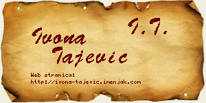 Ivona Tajević vizit kartica